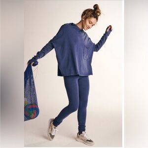 Free people Hot Shot Hooded Set navy